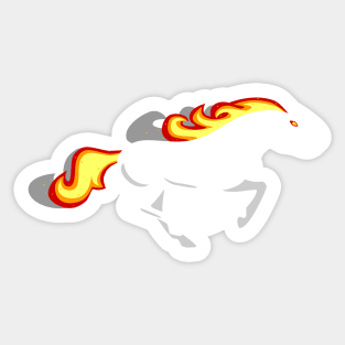 Flaming Horse Sticker